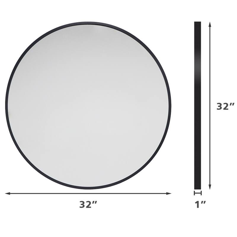 Maypex Aluminium Framed Circular Wall Mirror