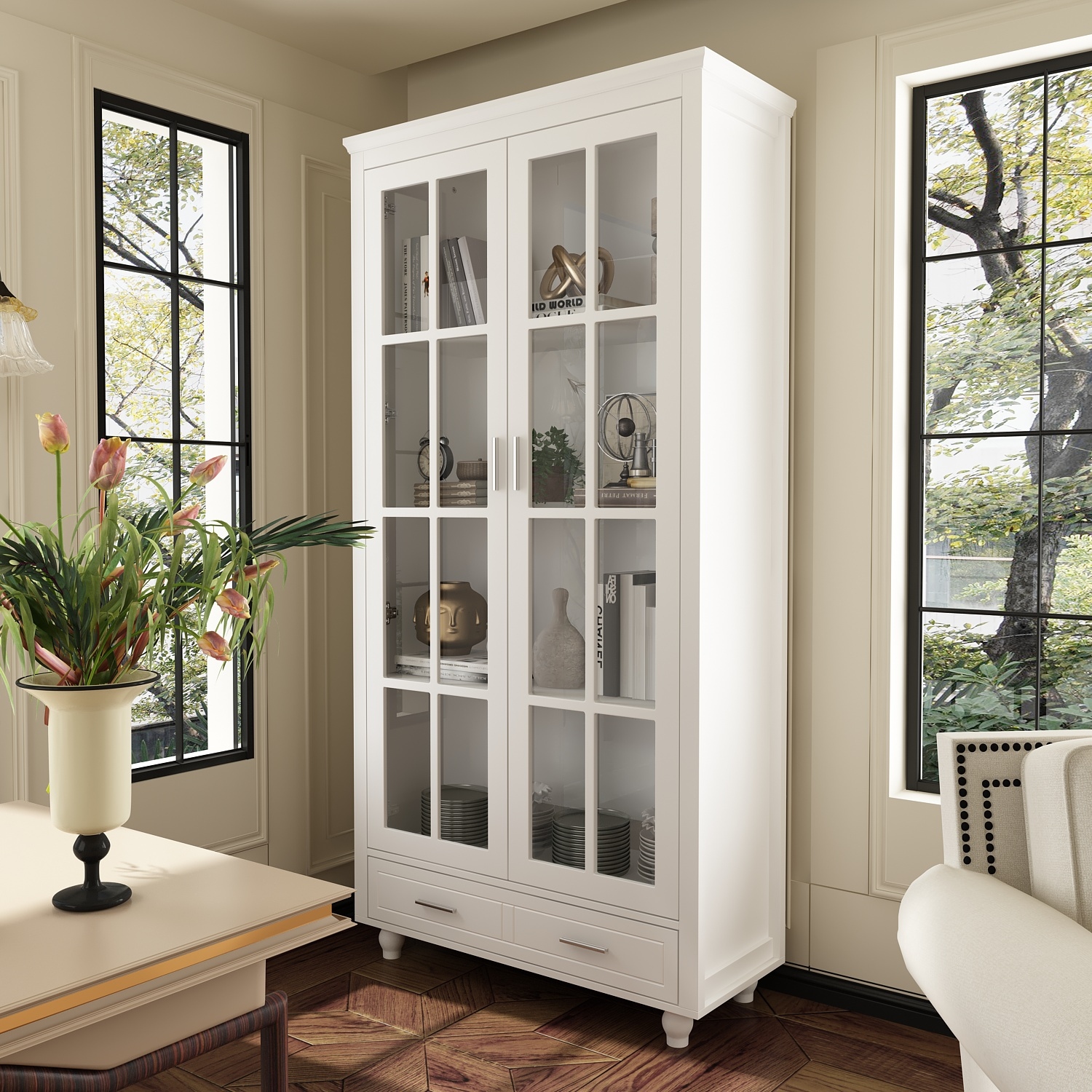 Overstock display new arrivals cabinet