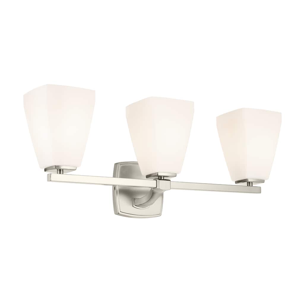 Kichler Lighting Marant 23.75" 3-Light Vanity Light with Opal Glass in Brushed Nickel