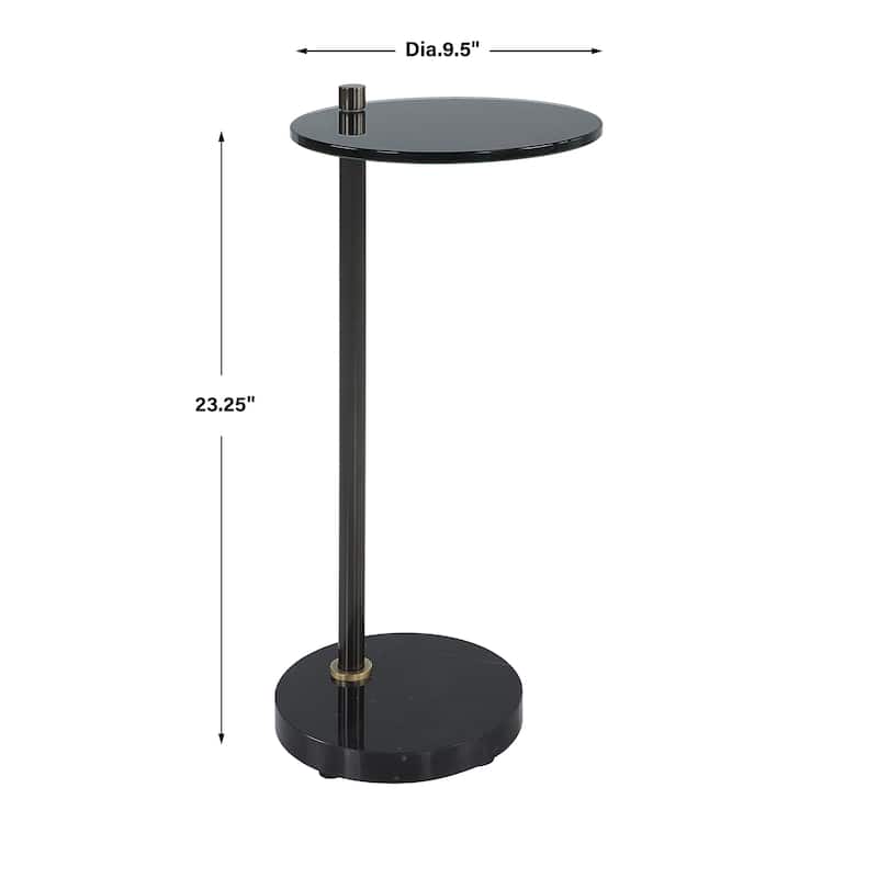 Uttermost Steward Round Drink Table - 9.5 W X 23.25 H X 9.5 D (in)