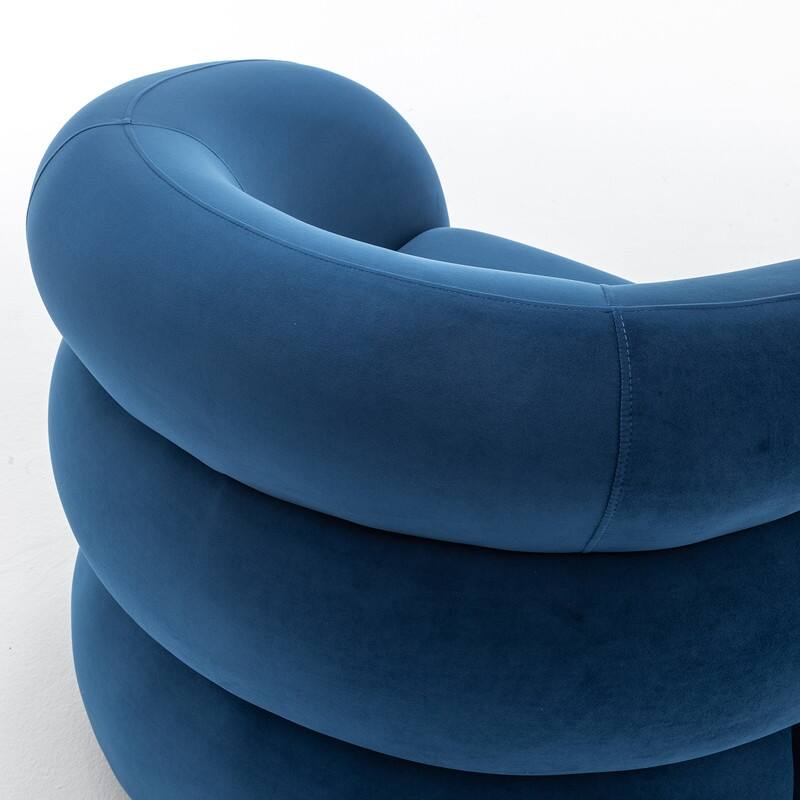 SEYNAR Modern Glam Velvet 360 Degree Swivel Accent Armchair with Tufted Back