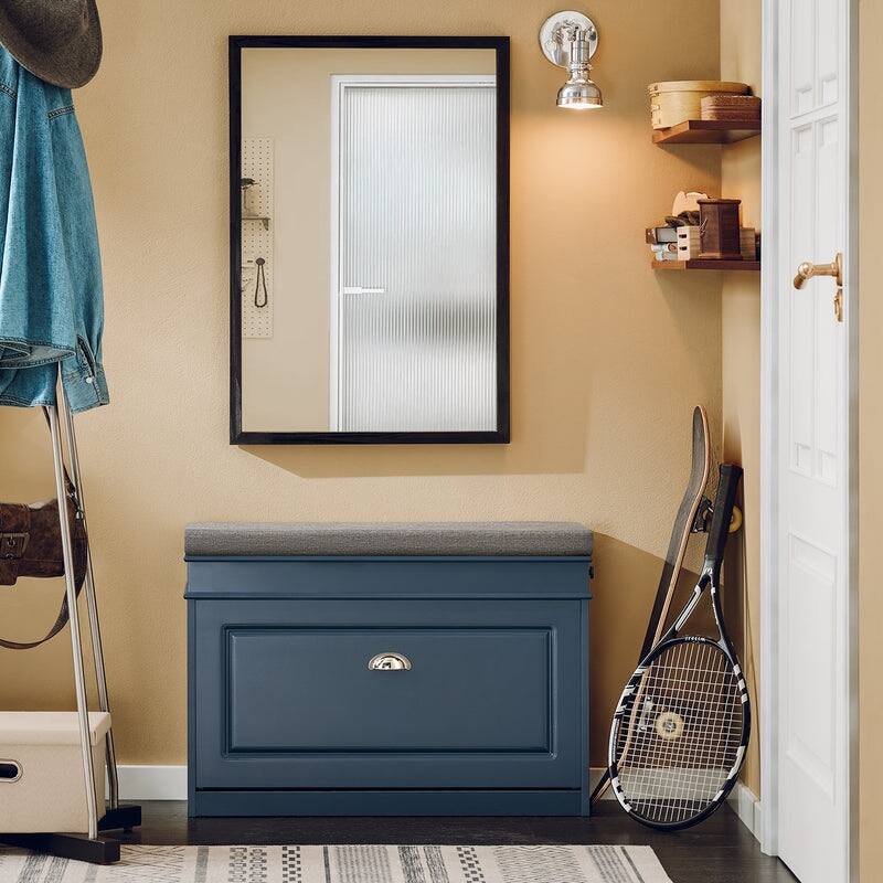 SoBuy FSR82-L-W, Hallway Shoe Bench Storage Cabinet With Flip-Drawer
