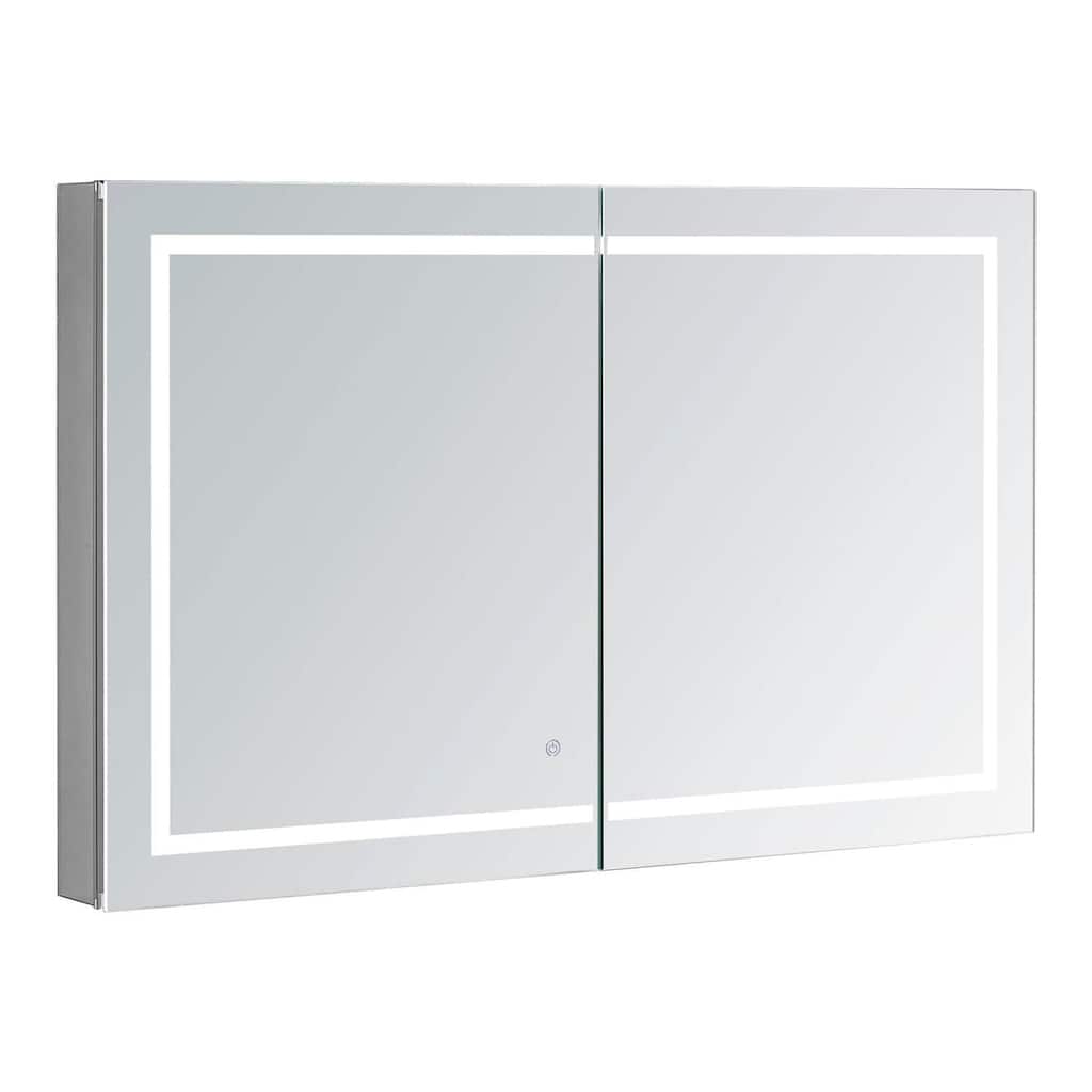 AQUADOM Royale Plus 48"x36"x5" LED Medicine Mirror Cabinet, Defogger, Dimmer, LED 3X Makeup Mirror, Outlets, Interior LED Light