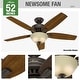 preview thumbnail 6 of 19, Hunter 52" Newsome Ceiling Fan with LED Bowl Light Kit and Pull Chain