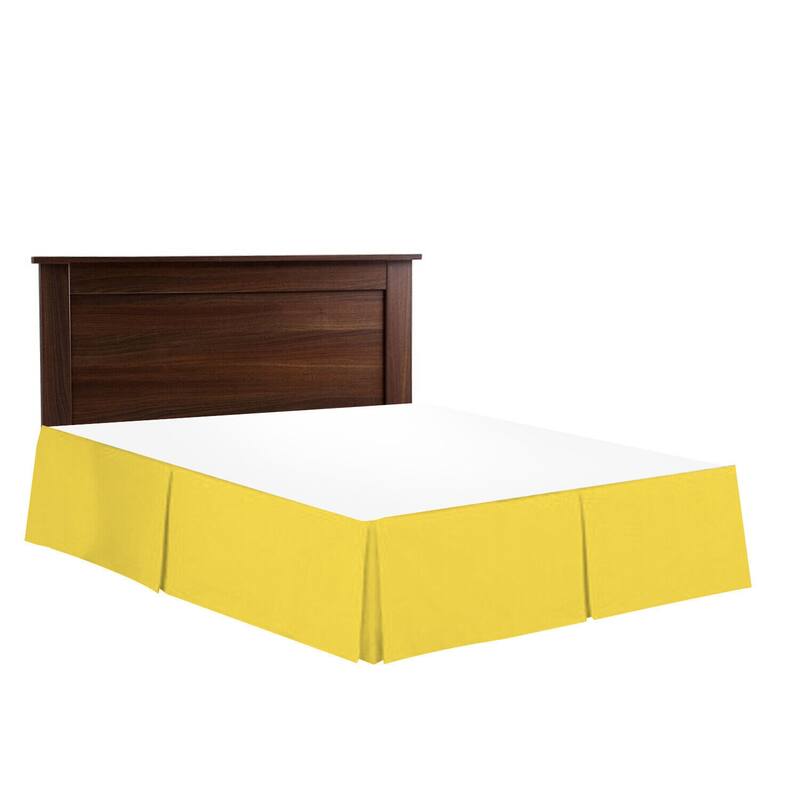 Luxury Microfiber Pleated Bed Skirt 14 Inch Drop Queen Size