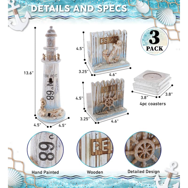 CoTa Global Coastal Horizon Nautical Collection - 3 Pieces