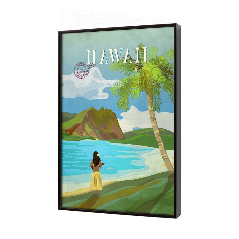 Hawaii Go USA by Mercana Studio a Hand Embellished Framed Art Print Series