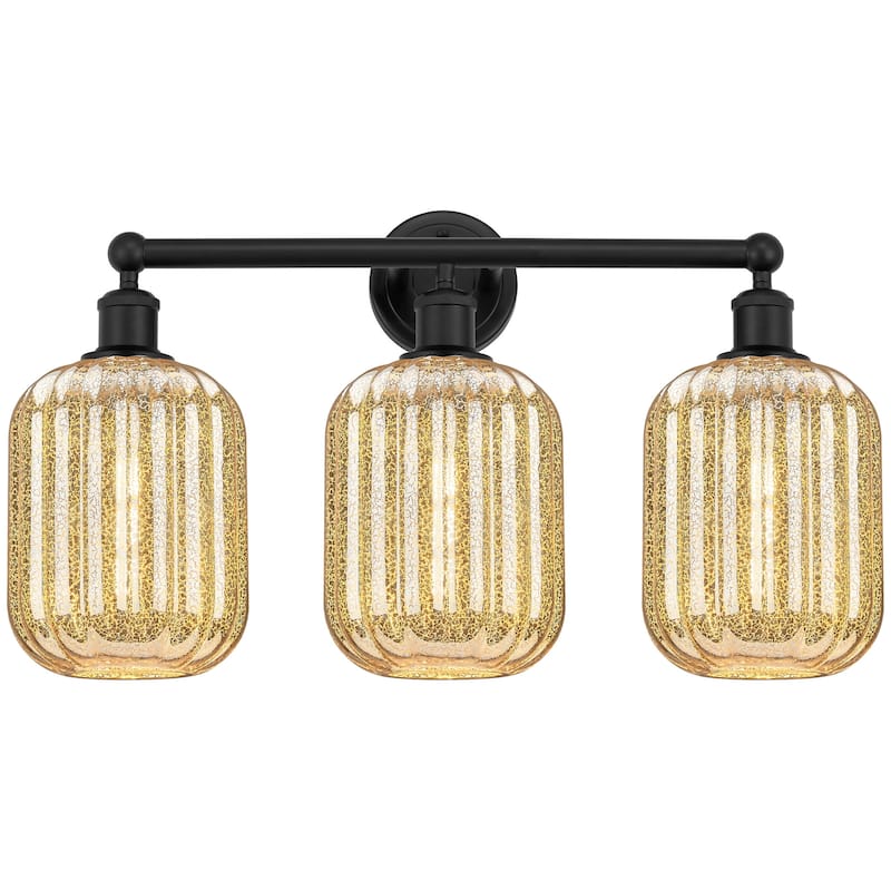 Innovations Lighting 616-3W-14-25 Preston Vanity Preston 3 Light 25" - Matte Black / Mercury