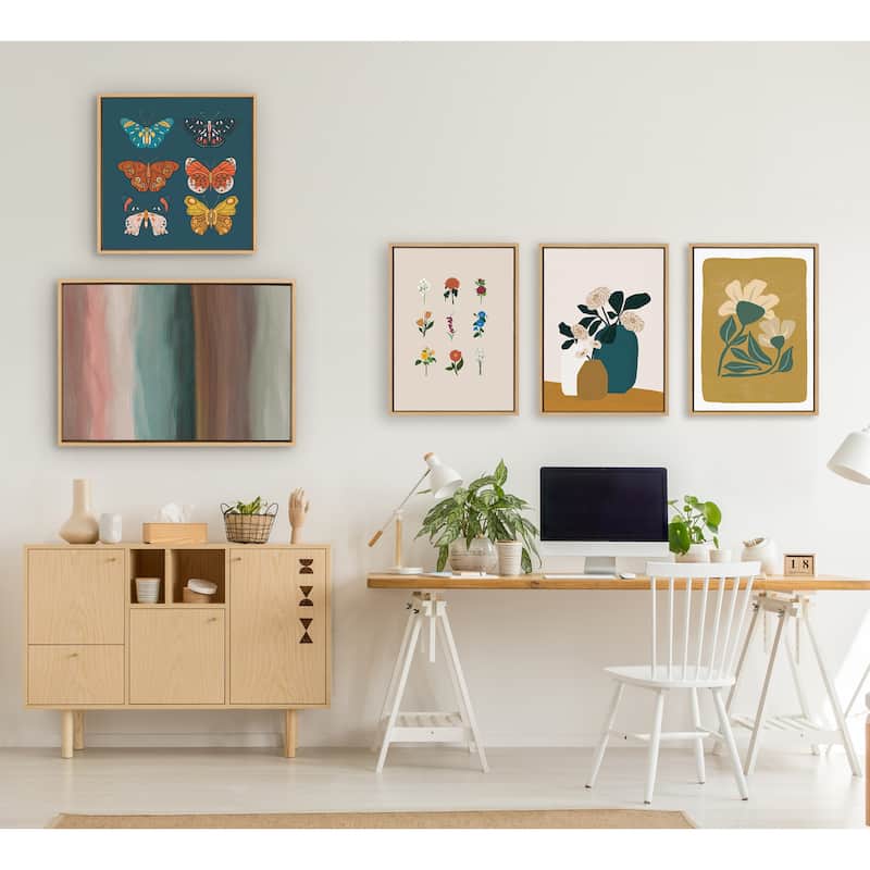 Kate and Laurel Sylvie Peace Framed Canvas by Oris Eddu