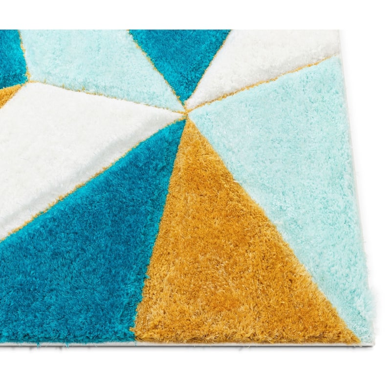 Well Woven San Francisco Venice Geometric Shag Area Rug