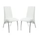 preview thumbnail 1 of 3, Set of 2 Dining Chairs in White and Chrome Set of 2 - White and Chrome - Dining Height