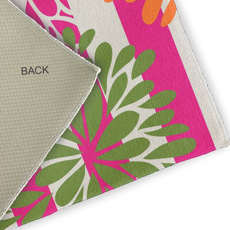 Flower Bursts Spring Chenille Indoor/Outdoor Rug