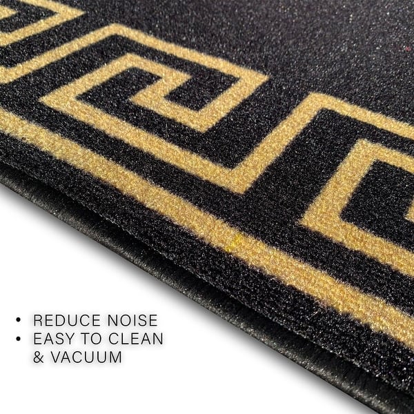 Custom Length Runner Rug - 26" Wide, Slip-Resistant Backing, Multi-Color Modern Design