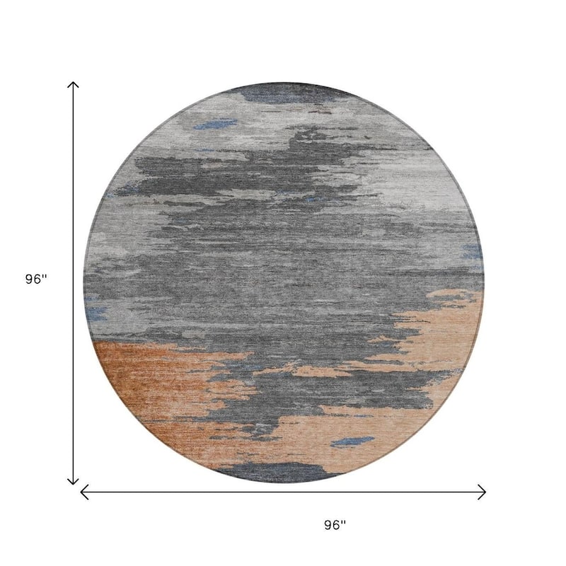 HomeRoots Abstract Transitional Rectangle Outdoor Rug