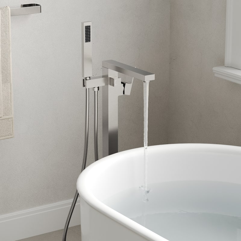 Single-Handle Claw Foot Freestanding Tub Faucet With Hand Shower