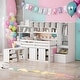 preview thumbnail 2 of 16, Modren Full Size Wooden Loft Bed With Big Storage and Under-bed Desk and Drawers and Shelves for Bedroom