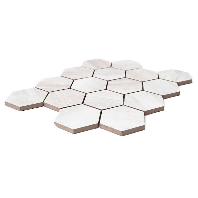 Catskills 3x3 White Matte Porcelain Mosaic Tile - Floor, Wall & Backsplash