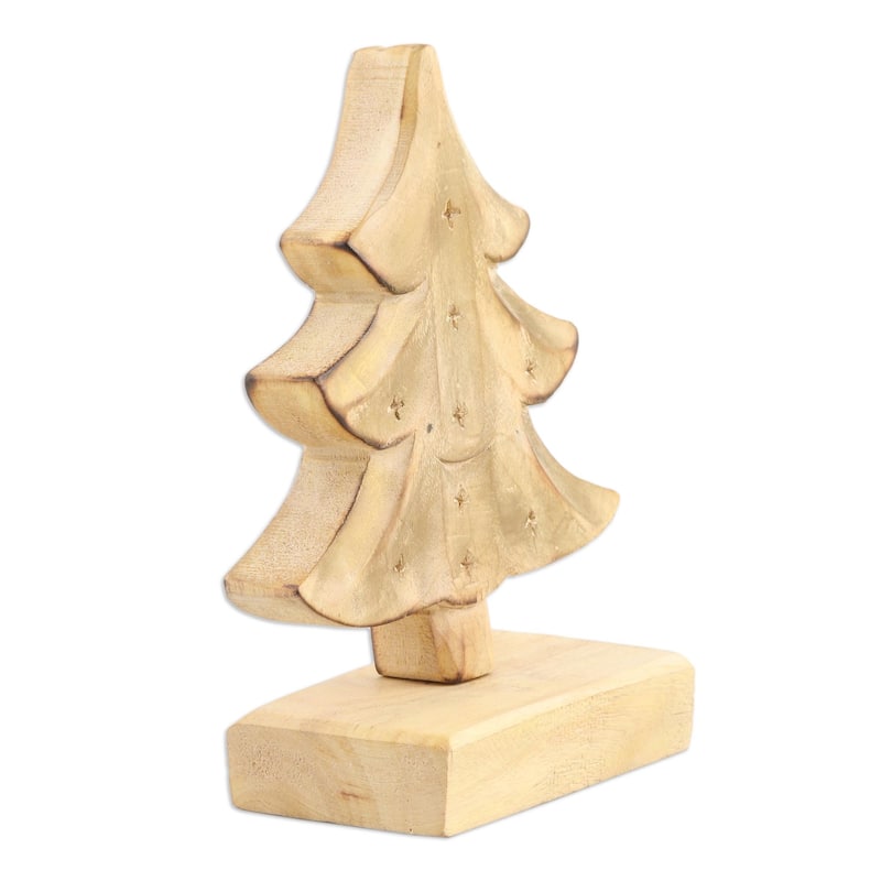 Novica Handmade Christmas Warmth Wood Sculpture