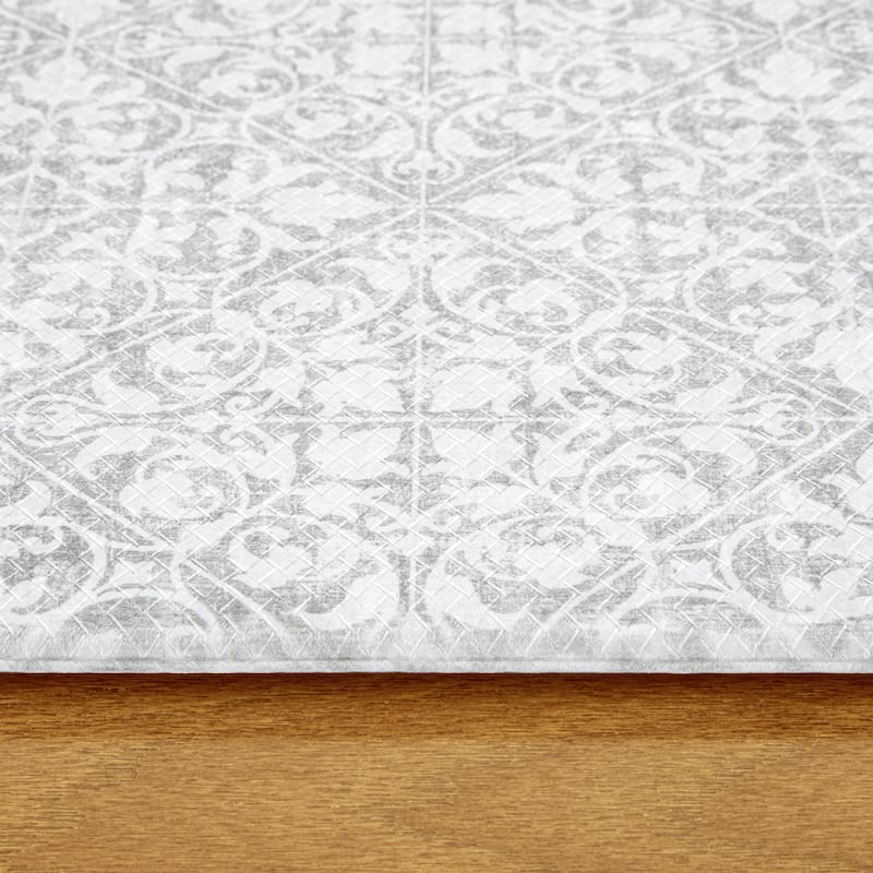 TOWN & COUNTRY BASICS Vintage Medallion Anti Fatigue Kitchen Mat Non-Slip Backing