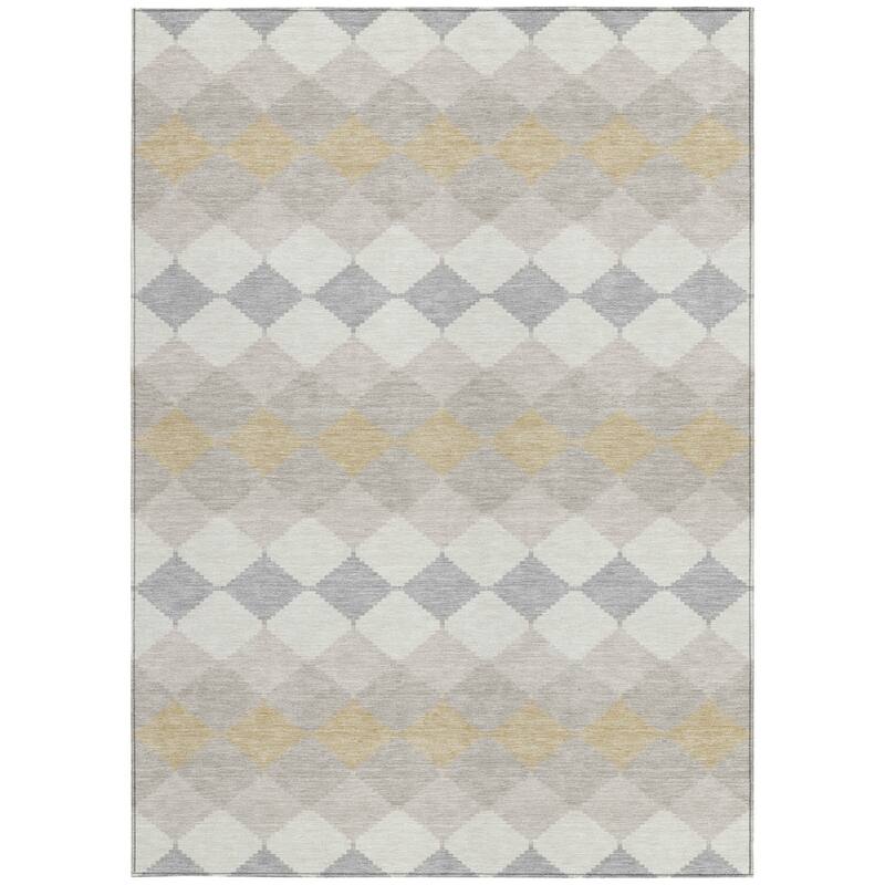 HomeRoots Geometric Transitional Rectangle Outdoor Rug