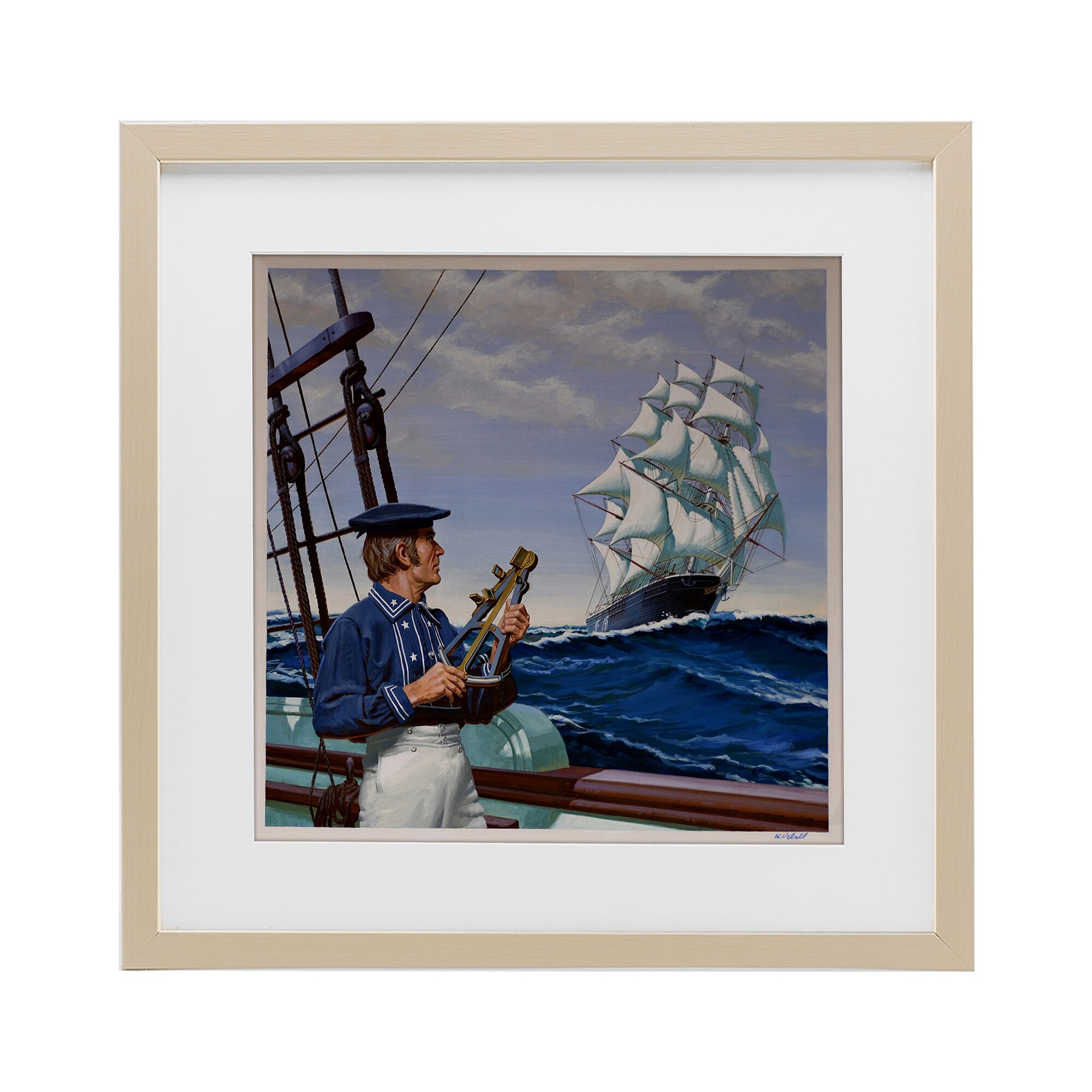 Stupell Flying Cloud Sailing Ship Under Glass Framed Design By Wind River Studios
