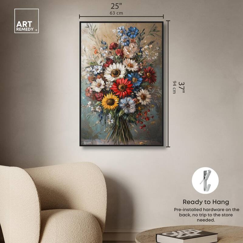 Symphony of Flowers I Canvas by Art Remedy