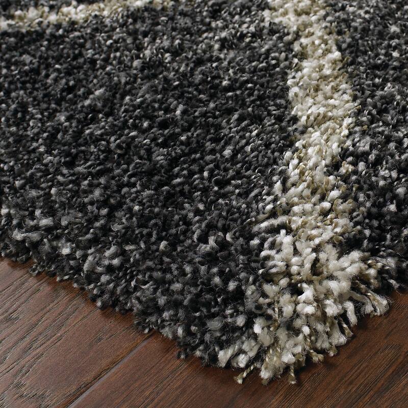 Style Haven Suncrest Charcoal Lattice Shag Area Rug