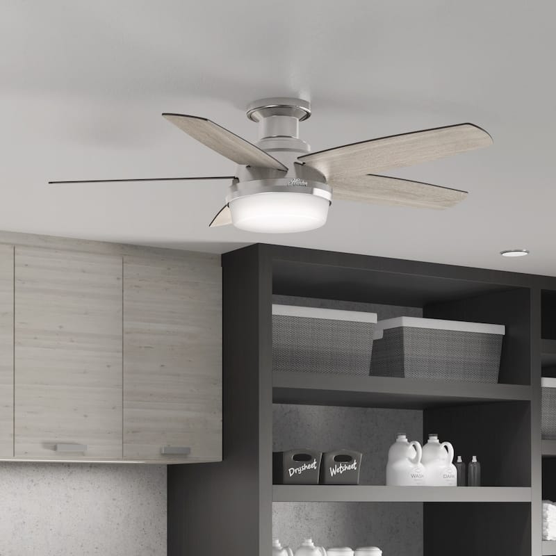 Hunter 48" Avia Low Profile Ceiling Fan w/ LED Light, Handheld Remote