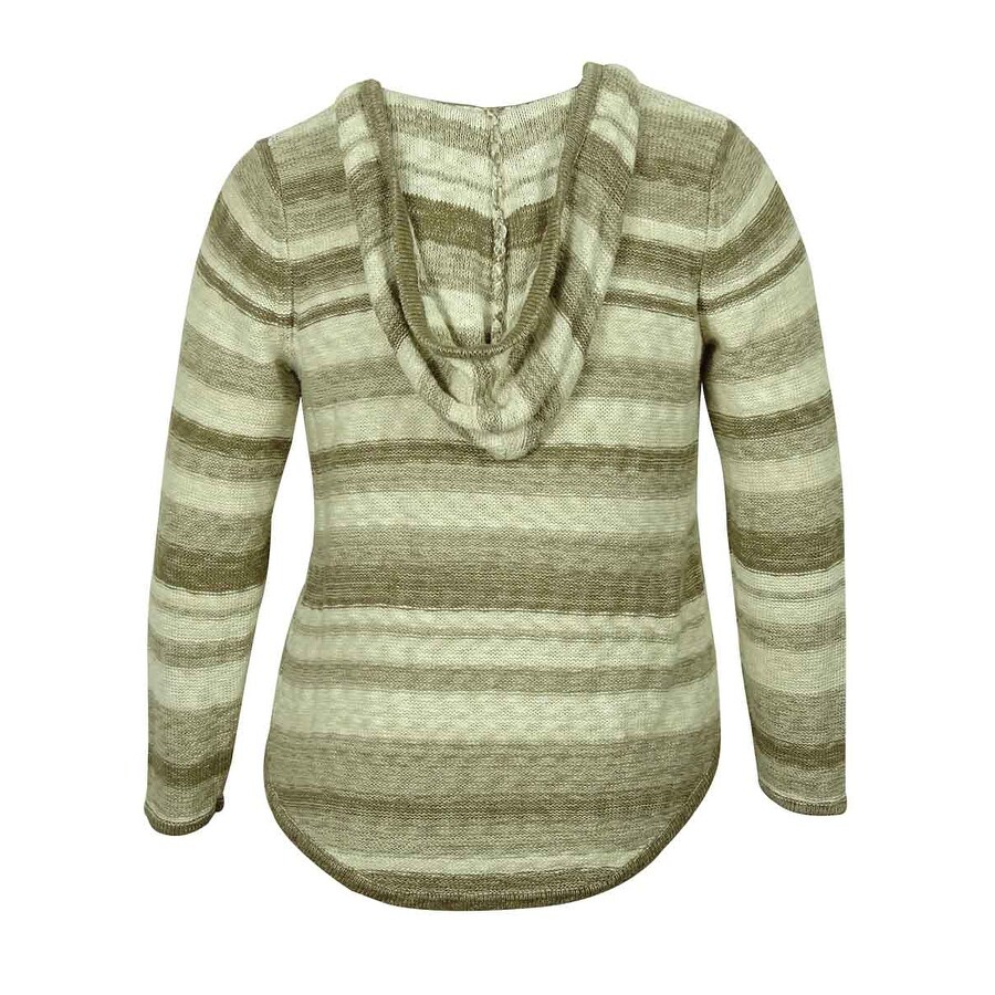 Style & Co Womens Striped Marled V-Neck Sweater Style & Co Womens Striped Marled V-Neck Sweater