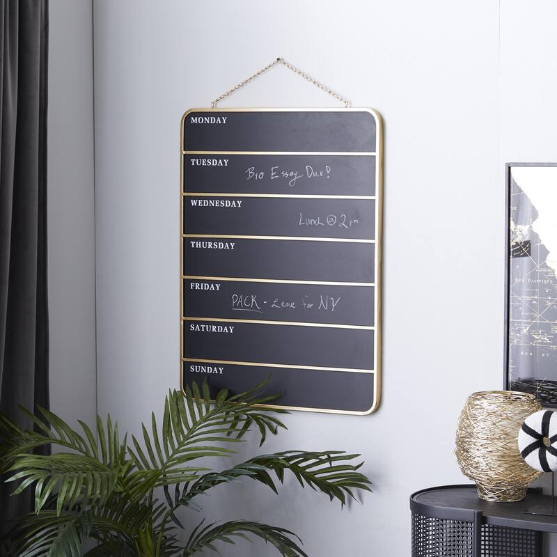 Black Wooden Calendar Sign Home Wall Decor - Black