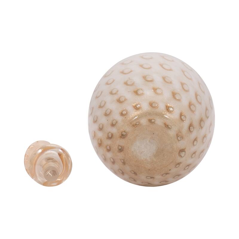 Sagebrook Home Meira Leaf Topper Glass Vase - Exquisite Design for Modern Homes - Durable & Elegant Decor