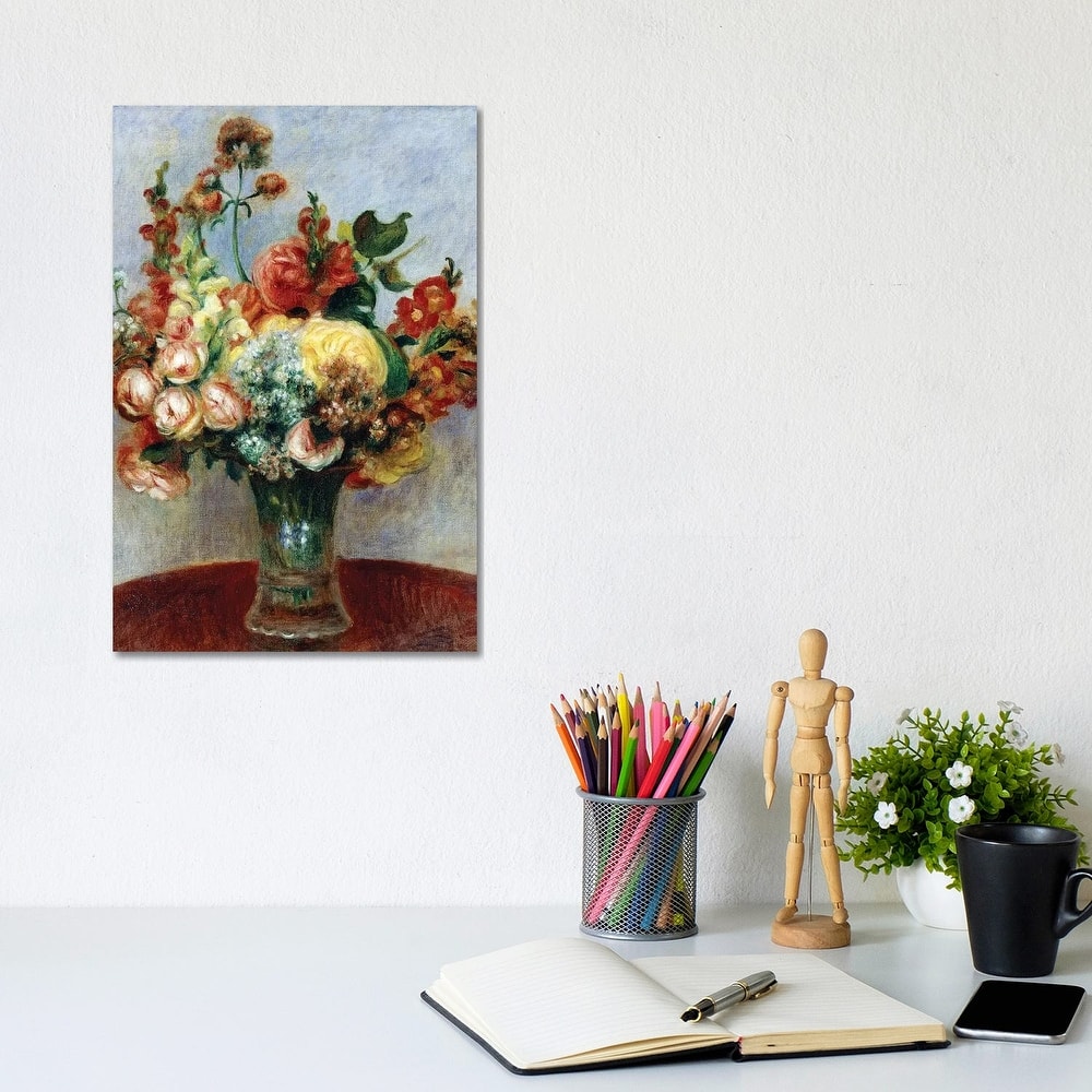 iCanvas "Flowers in a Vase" by Pierre-Auguste Renoir Canvas Print