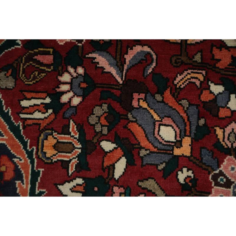 Hand Knotted Oriental 100% Wool Carpet Traditional Geometric Red Bakhtiari Area Rug - 12' 10'' X 9' 9''