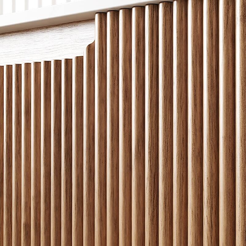 GDFStudio - Dina Modern 30" Floating Bathroom Vanity with Striped Curved Drawer & White Round Ceramic Basin, WITHOUT Faucet