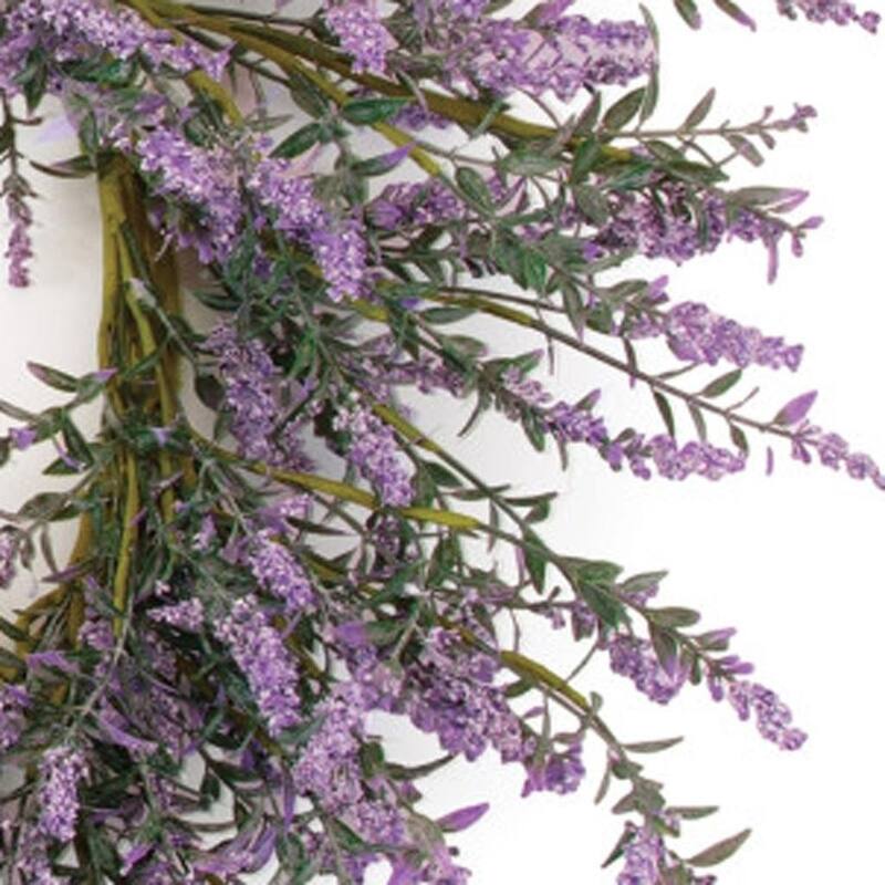 HomeRoots 22" Purple And Green Lavender Artificial Wreath