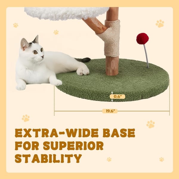 dimension image slide 5 of 12, EROMMY Cat Tree – Multi-Level Cat Tower with Sisal Scratching Posts & Swing Ball, Modern Cat Furniture for Indoor Cats