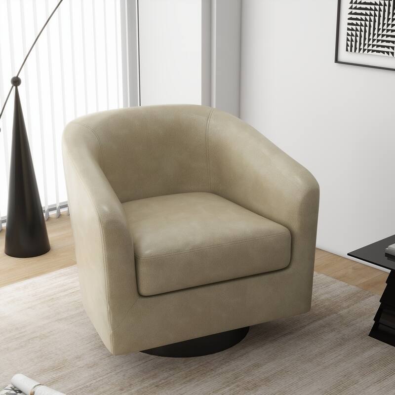 UIXE 360° Swivel Barrel Accent Chair Armchair For Living Room