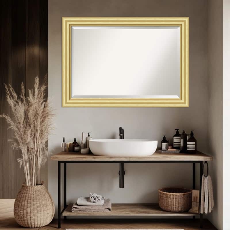 Sophia Beveled Framed Bathroom Vanity Wall Mirror