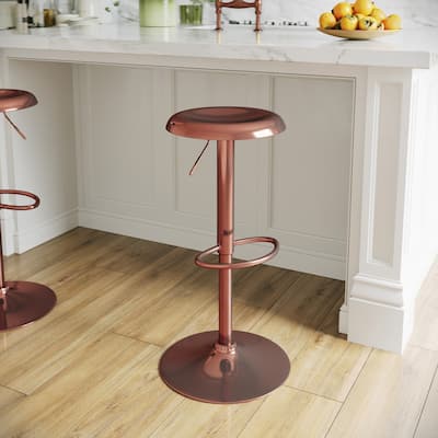 Adjustable Height Retro Barstool - 16"W x 16"D x 23" - 31"H