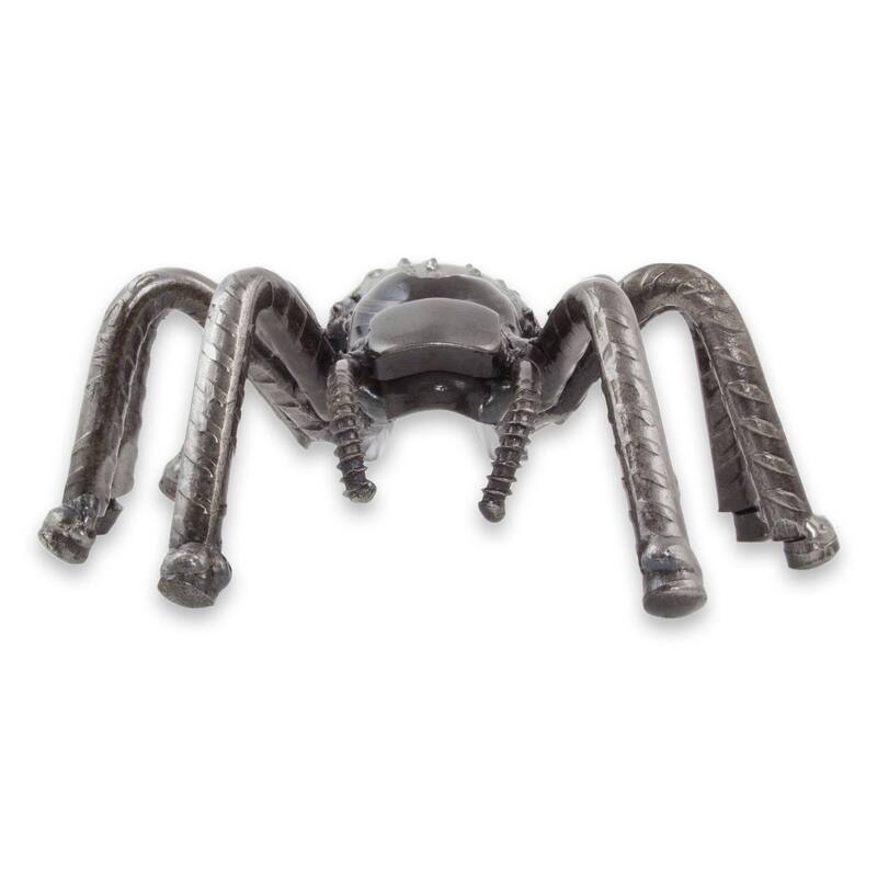 NOVICA Handmade Upcycled Metal Sculpture, 'Rustic Tarantula' (Mexico)