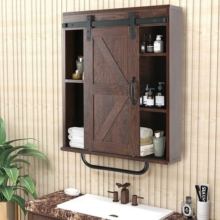 Medicine Cabinet Farmhouse Style Wall Mount Storage Cabinet Bathroom ...