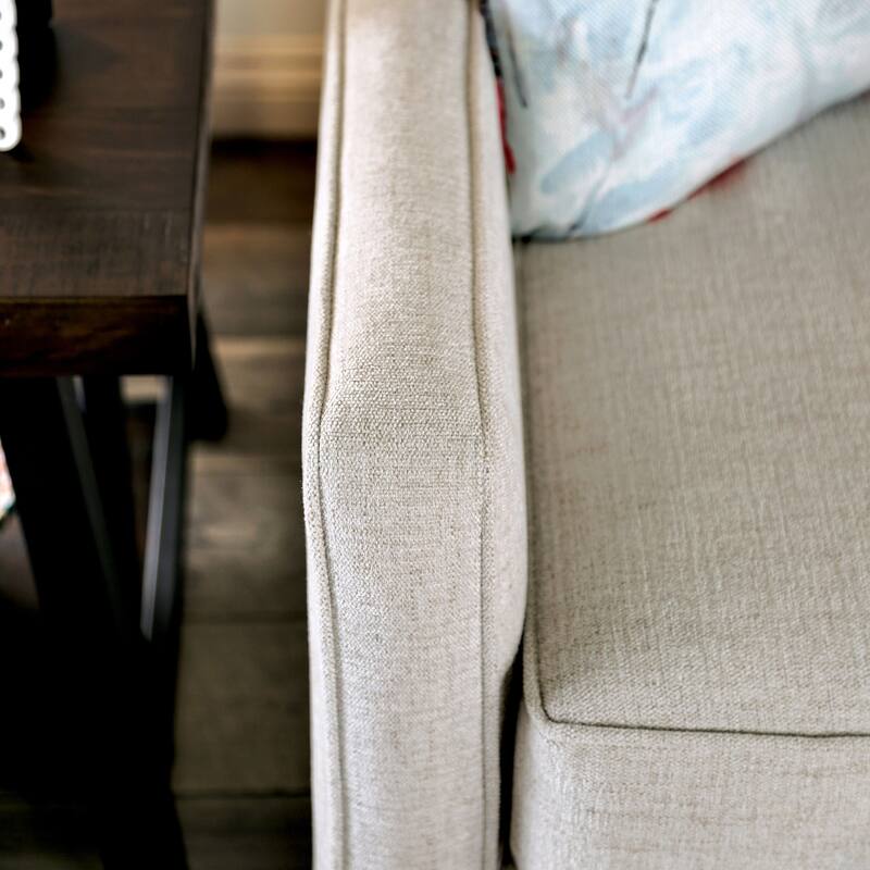 Lilu Transitional Ivory Chenille Cushioned Loveseat by Furniture of America