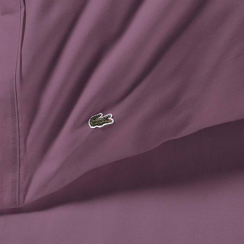 Lacoste Percale Cotton Solid Sheet Set