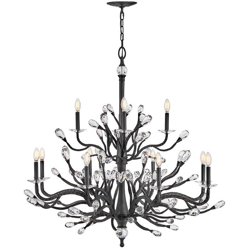 Fredrick Ramond FR46810 Eve 12 Light 49" Wide LED Crystal Candle Style