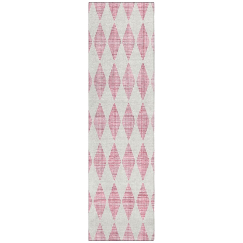 Machine Washable Indoor/ Outdoor Chantille Diamonds Rug