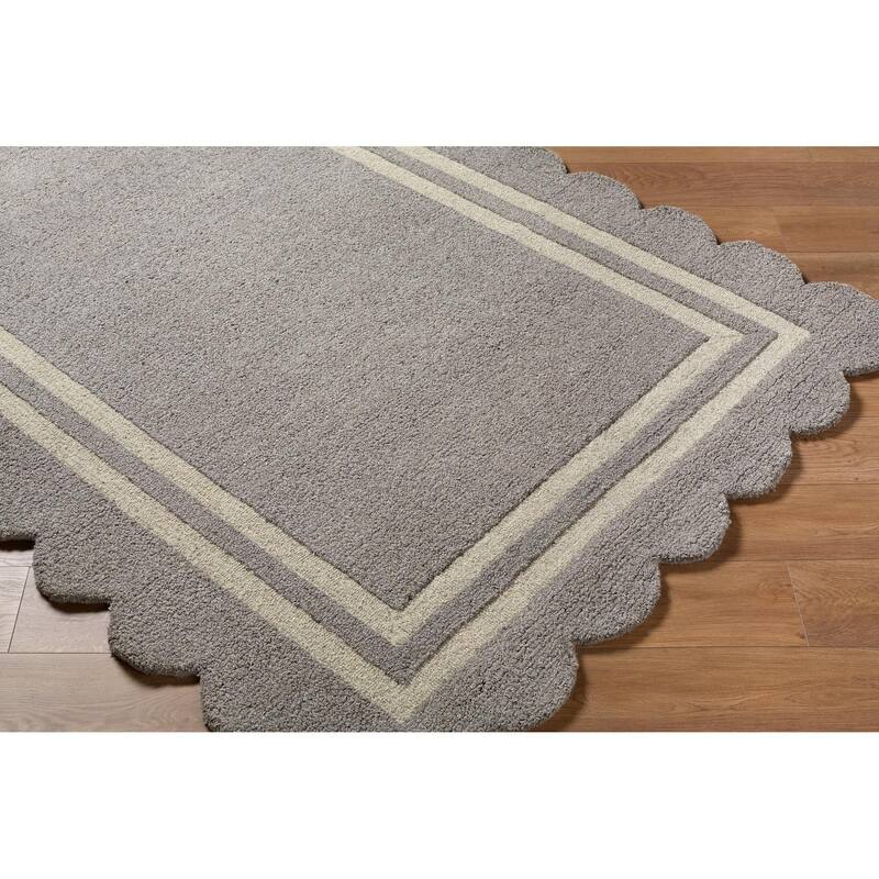 Livabliss Scalloped Modern & Contemporary Area Rug