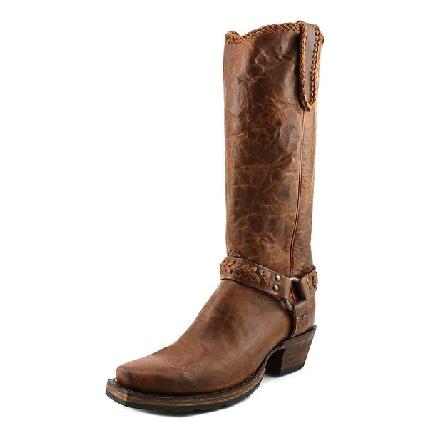 Lucchese Harness Tall Boot M46 Women Pointed Toe Leather Brown Western Boot