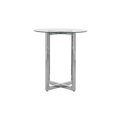 Amalfi 32" Glass Round Bar Table