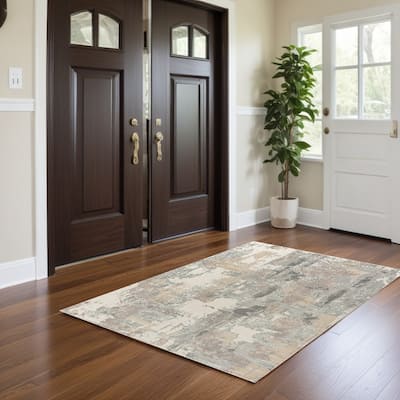 Daho Abstract Modern Woven Area Rug By HomeRoots