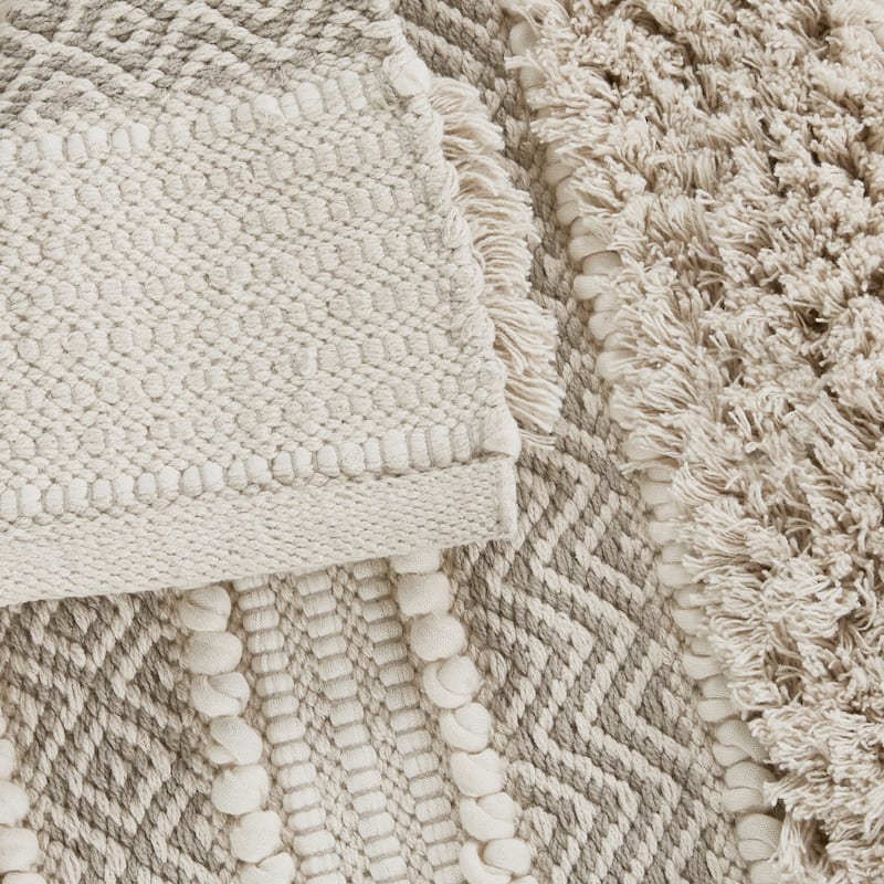 INK+IVY Asher Woven Texture Stripe Bath Rug